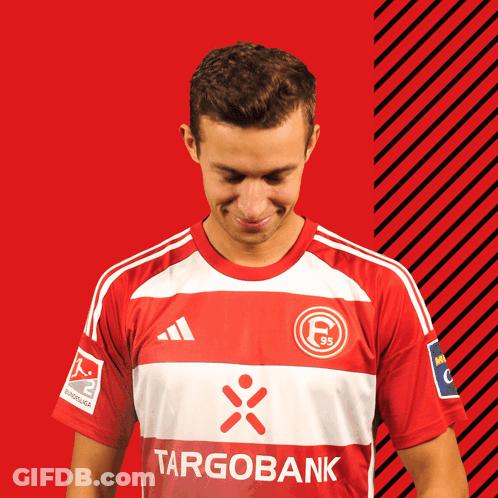 Man In Red And White Striped Shirt Targobank GIF