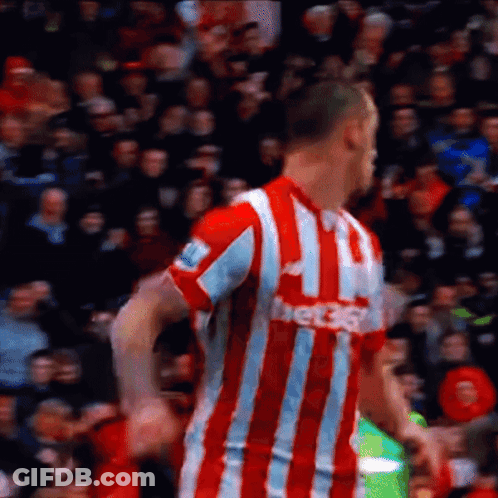Man In Red And White Striped Shirt With Bet365 GIF