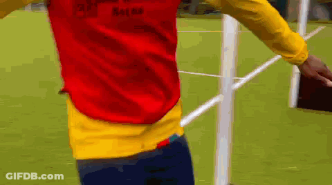 Man In Red And Yellow Vest Saying Ghana GIF