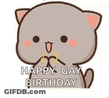 Man In Red Balloon Hat Saying Happy Birthday GIF