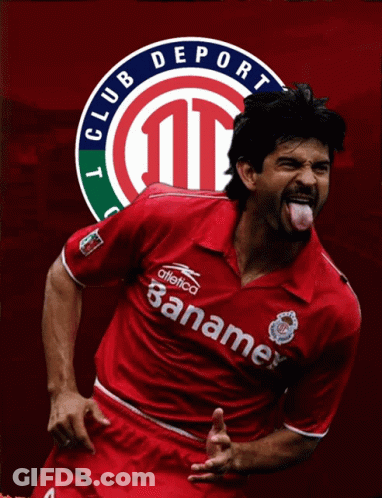 Man In Red Banamex Shirt Sticking Tongue GIF