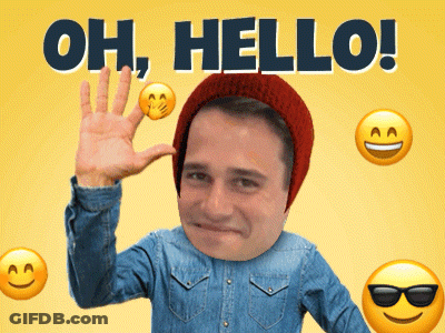 Man In Red Beanie Waving Hello GIF