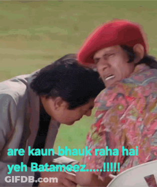Man In Red Beret Talking To Another Man GIF