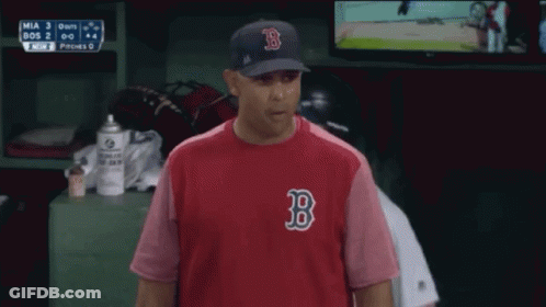 Man In Red Boston Red Sox Shirt GIF