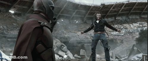 Man In Red Cape Beside Man In Black Jacket GIF