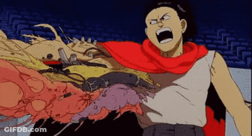 Man In Red Cape Screaming Pixelated Cartoon GIF