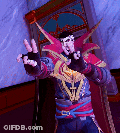 Man In Red Cape With EO GIF
