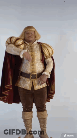 Man In Red Cape With TikTok Icon GIF