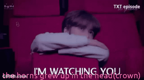 Man In Red Chair Saying I'm Watching You GIF