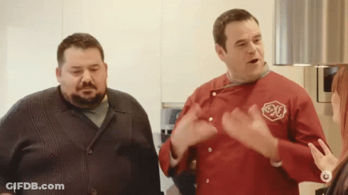 Man In Red Chef Jacket OXC GIF