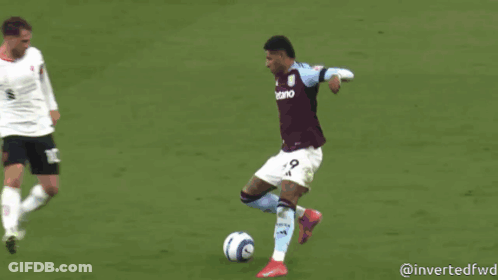 Man In Red Chevrolet Jersey On Soccer Field GIF