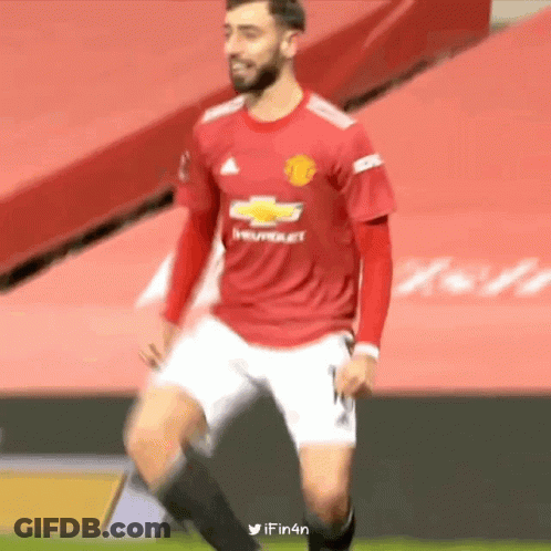 Man In Red Chevrolet Jersey Running On Soccer Field GIF