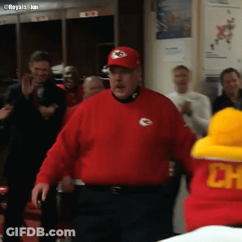 Man In Red Chiefs Sweatshirt GIF