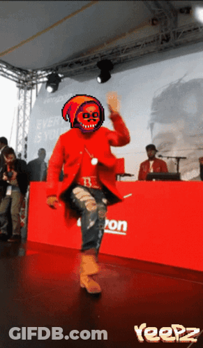 Man In Red Coat Dancing Everyone Is Yours GIF
