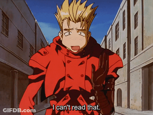 Man In Red Coat Says I Can't Read That GIF
