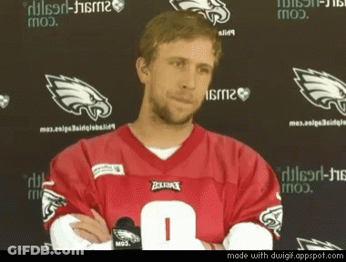 Man In Red Eagles Jersey Number 1 GIF