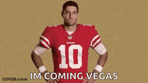 Man In Red Football Jersey Number 10 GIF