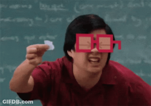 Man In Red Glasses Holding Paper GIF