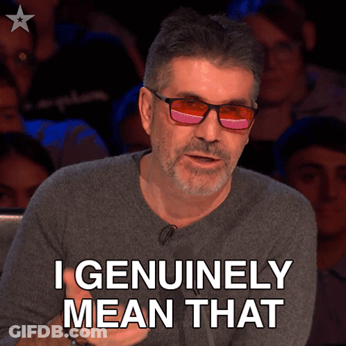 Man In Red Glasses Says I Genuinely Mean That GIF