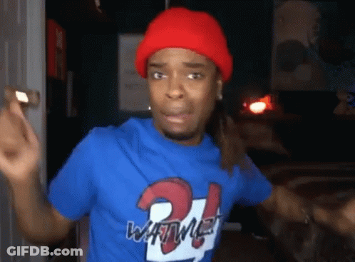 Man In Red Hat And Blue Number 21 Shirt GIF
