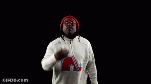 Man In Red Hat And Glasses With N Sweater GIF