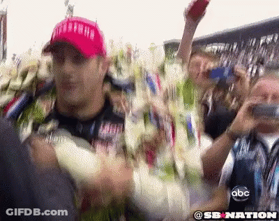 Man In Red Hat And Hawaiian Shirt GIF