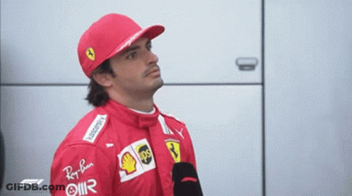 Man In Red Hat And Red Jacket With Ray Ban Sleeves GIF