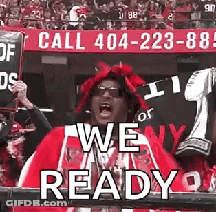 Man In Red Hat And Sunglasses Holding Trophy Saying We Ready GIF