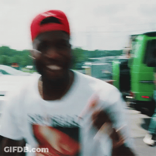 Man In Red Hat And White Shirt GIF