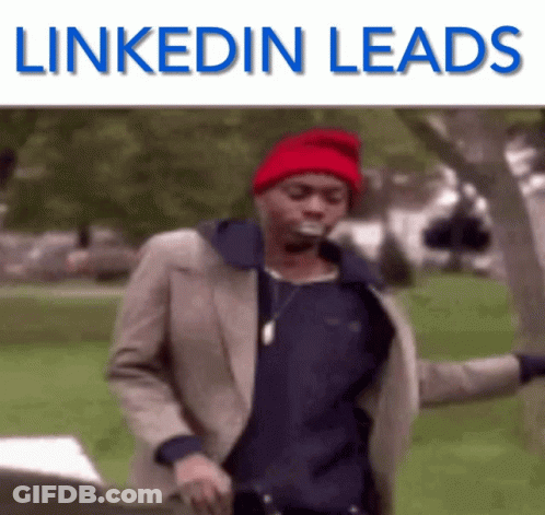 Man In Red Hat LinkedIn Leads GIF