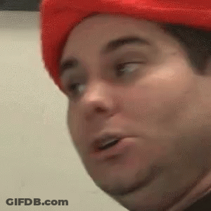 Man In Red Hat Making Funny Face GIF