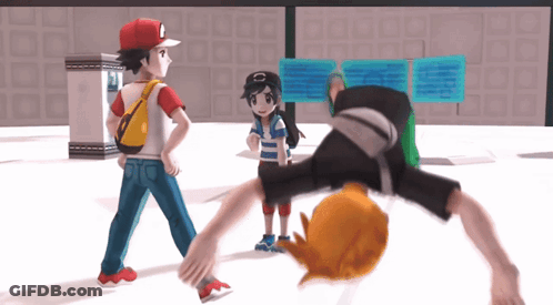 Man In Red Hat Next To Girl GIF