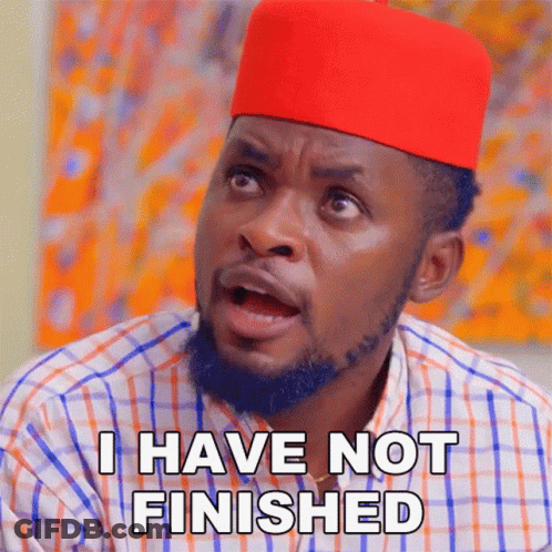 Man In Red Hat Saying I Have Not Finished GIF