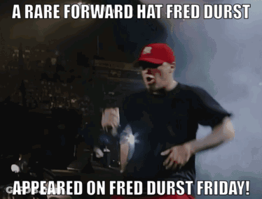 Man In Red Hat Saying Rare Forward Hat Fred Durst GIF