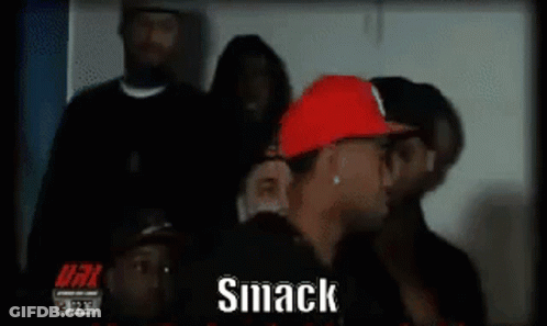 Man In Red Hat Saying Smack GIF