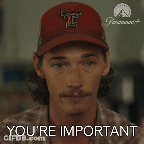 Man In Red Hat Saying You're Important GIF
