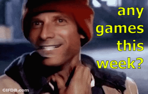 Man In Red Hat Smiling Any Games This Week GIF