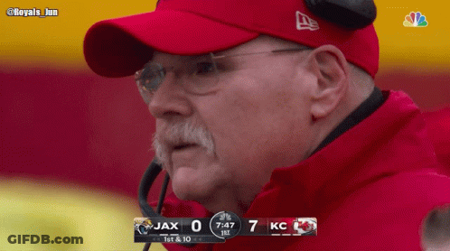 Man In Red Hat Watching Football GIF