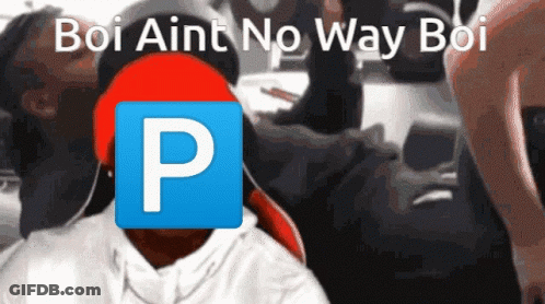 Man In Red Hat White Hoodie With Blue P On Face GIF