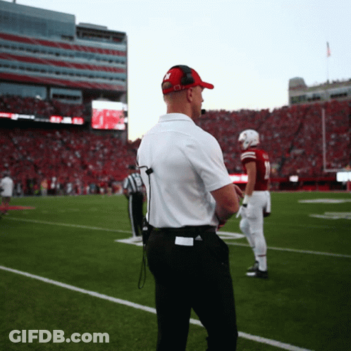 Man In Red Hat With Letter T GIF