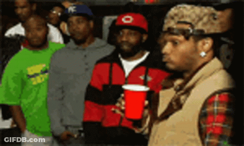 Man In Red Hat With O GIF