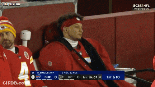 Man In Red Headband In Bleacher At CBS Football Game GIF