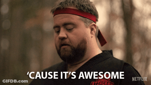 Man In Red Headband Saying Cause Its Awesome GIF