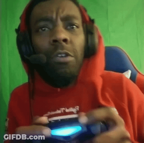 Man In Red Hoodie Holding Game Controller GIF