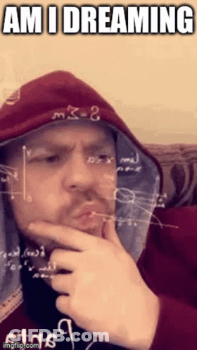 Man In Red Hoodie Making Funny Face Am I Dreaming GIF