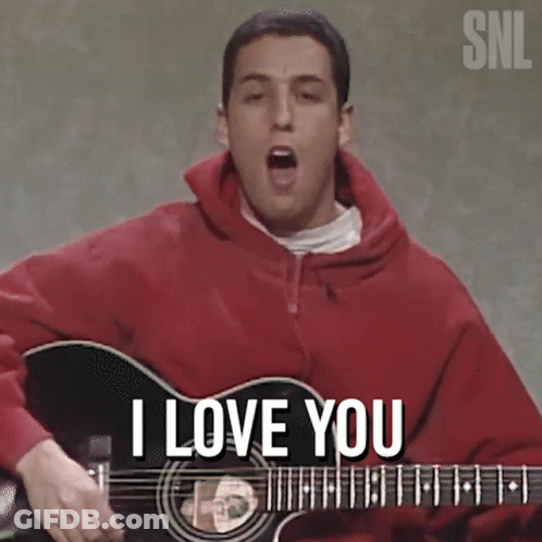 Man In Red Hoodie Playing Guitar And Singing GIF