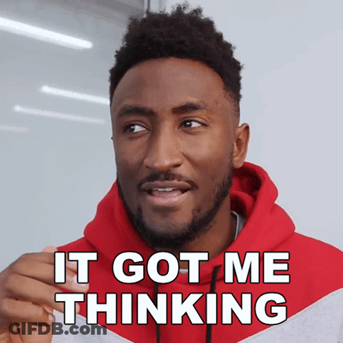 Man In Red Hoodie Saying It Got Me Thinking GIF