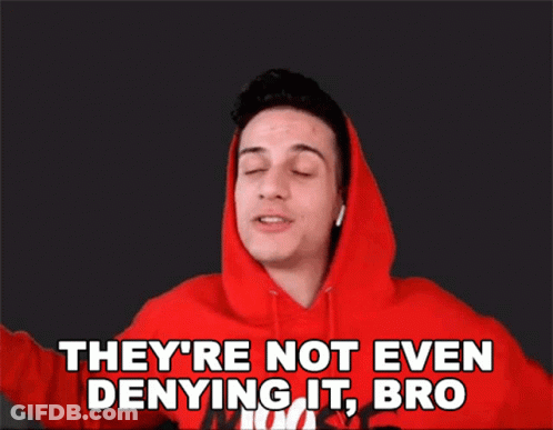 Man In Red Hoodie Saying They're Not Even Denying It Bro GIF