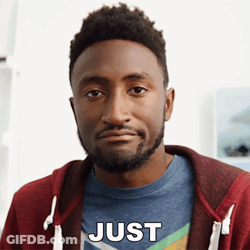 Man In Red Hoodie Says Just GIF