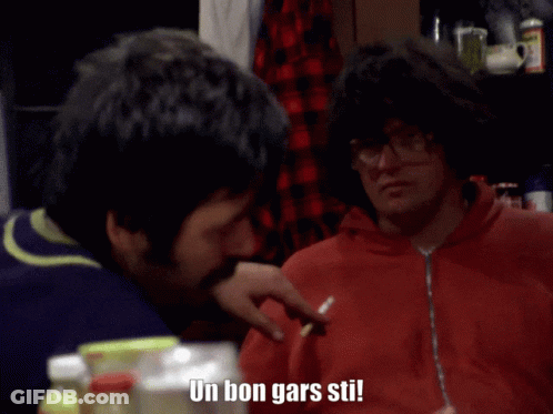 Man In Red Hoodie Talking To Another Man GIF
